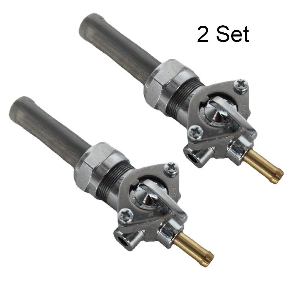 2X Petcock Fuel Valve 22mm Straight Outlet for Harley Davidson (1975–1981) 62167-81 62163-75