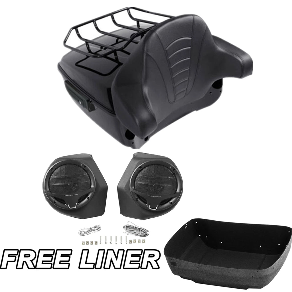 Trunk Rack Backrest Speakers for Harley Touring Glide (2014–2025)