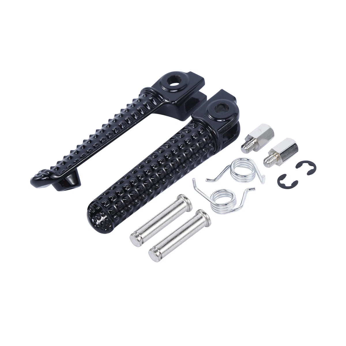 Black Front Footrests Footpeg Pegs for Yamaha YZF R6 R6S (1999–2020)