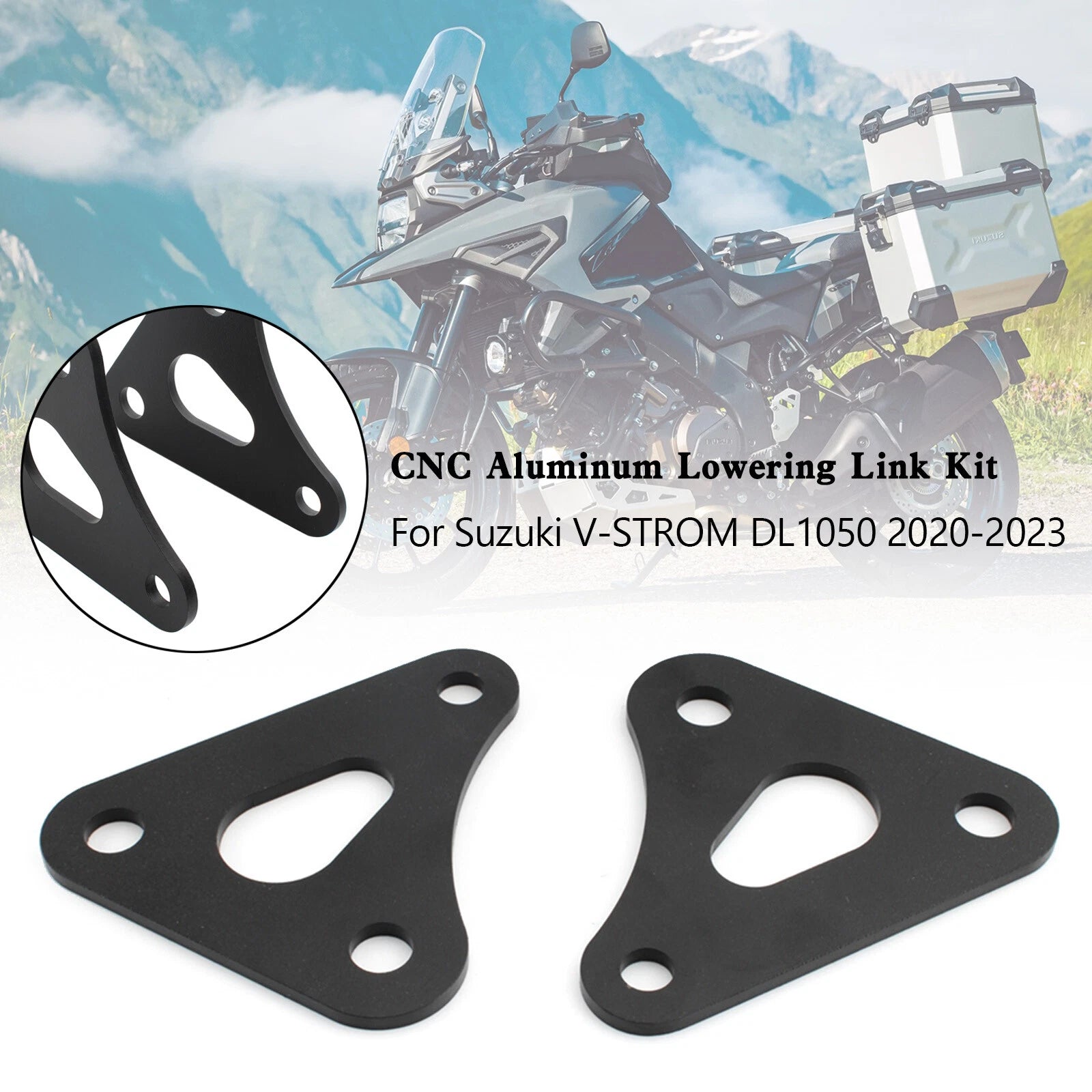 Adjustable CNC Aluminum Lowering Link Kit for Suzuki V-Strom DL1050 (2020–2023)
