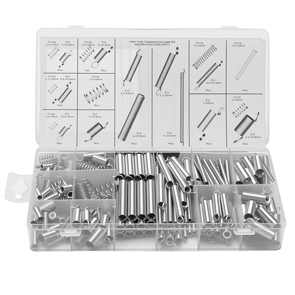 210PCS Spring Kit for Tension Compression with Storage Box
