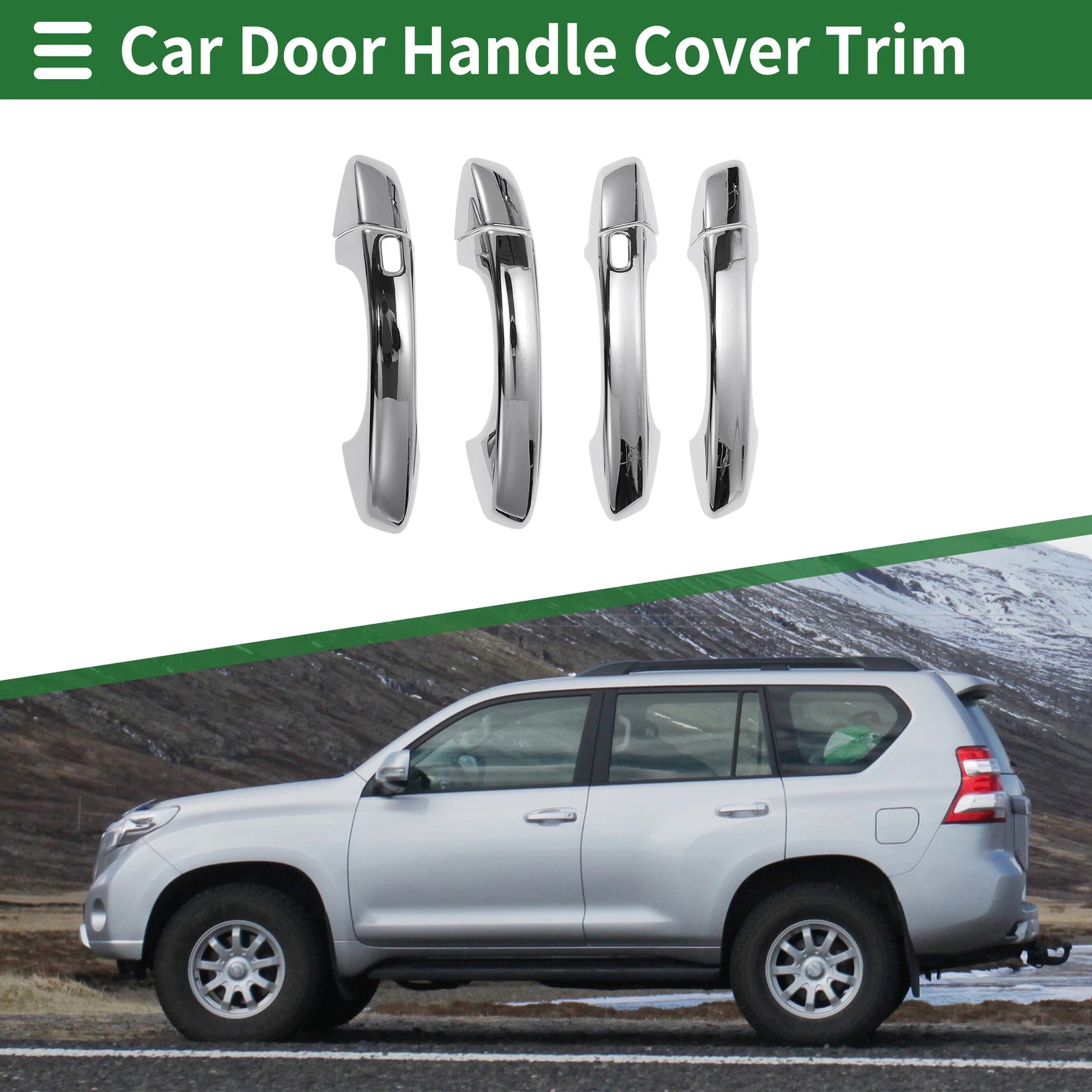 Door Handle Cover Trim for VW Golf (2013–2020) - Silver Tone