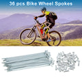 Bicycle Spokes Replacement Set 114mm Galvanized Carbon Steel (Qty 36)