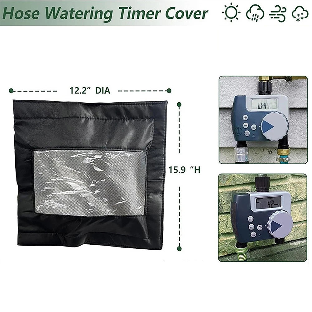Black Oxford Cloth Hose Timer Cover for Lawn Use