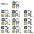 10X Carburetor Rebuild Kit for Husqvarna H355 (55CC) - Zama RB-95