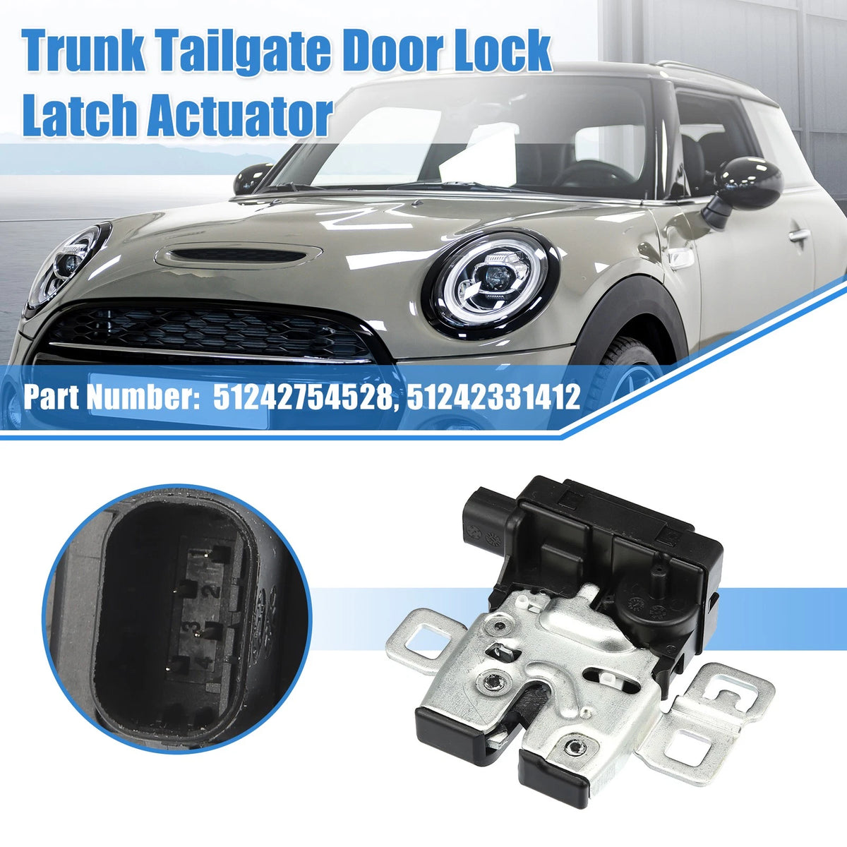Trunk Latch Lock Actuator Motor Replacement for BMW Mini Cooper (2007–2015)