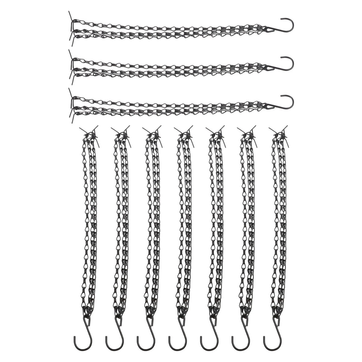 10PC Iron Chains with Double Hooks for Convenient Hanging Solutions