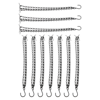 10PC Iron Chains with Double Hooks for Convenient Hanging Solutions