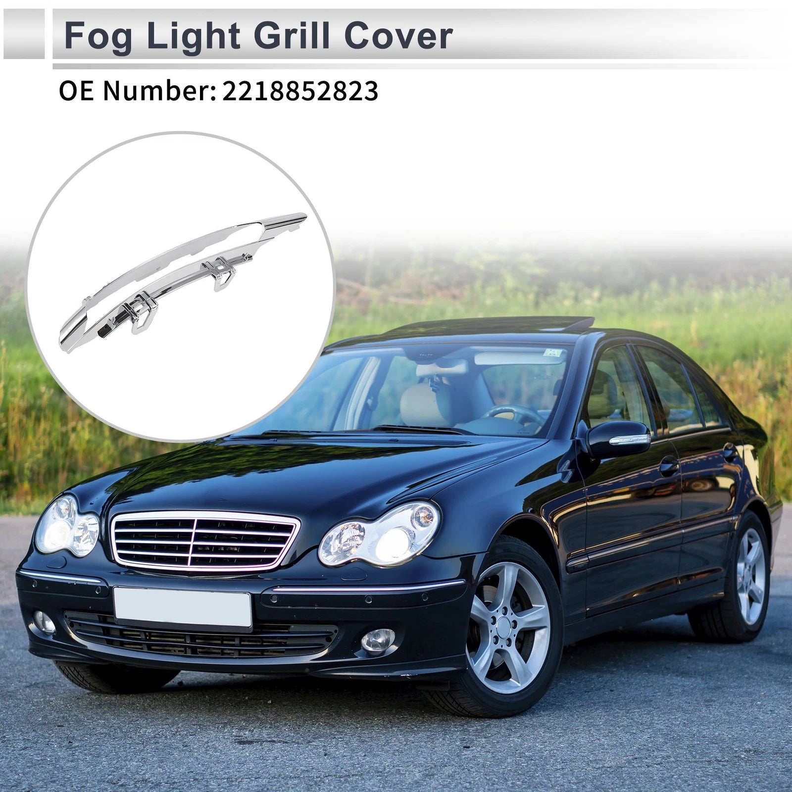Front Right Fog Light Grill Replacement for Mercedes W221 (2010–2013)