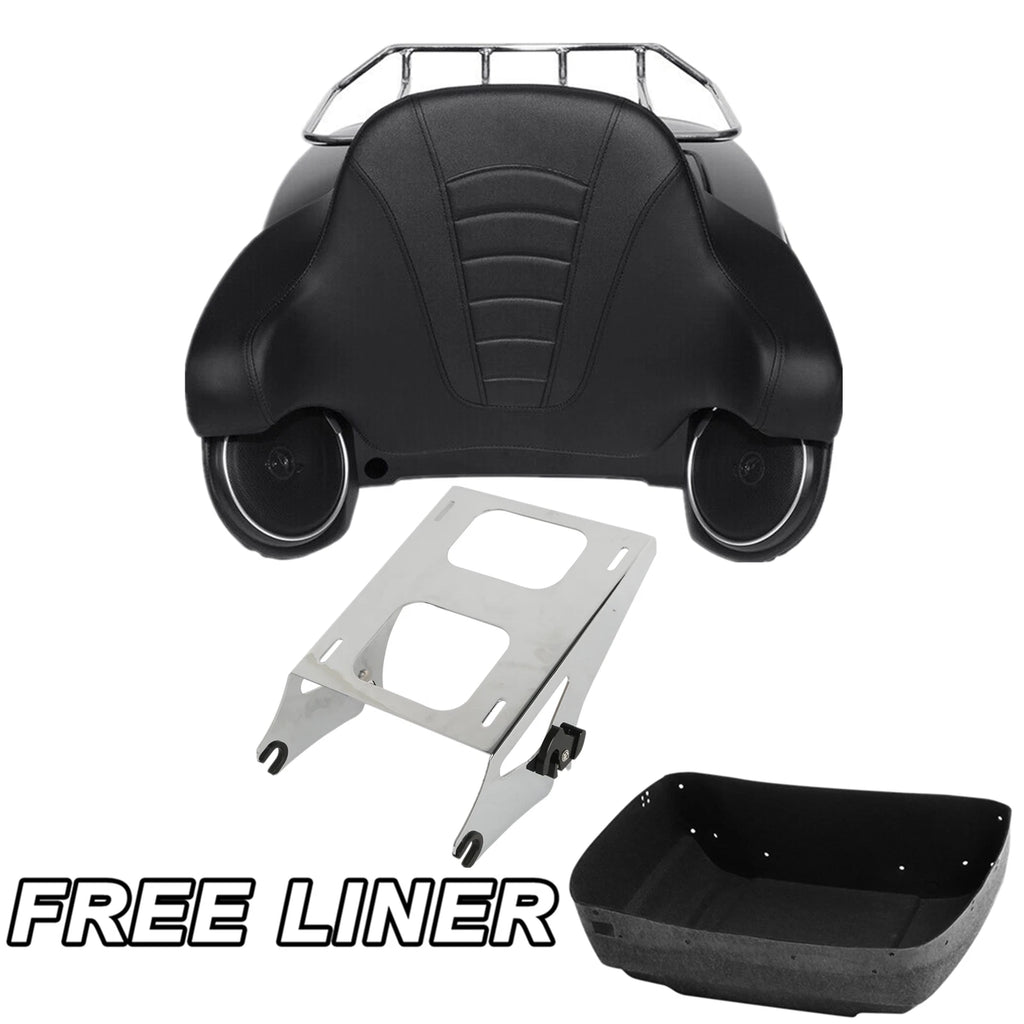Trunk Pad Rack Speakers Mount for Harley Touring (2014–2025) Matte Black