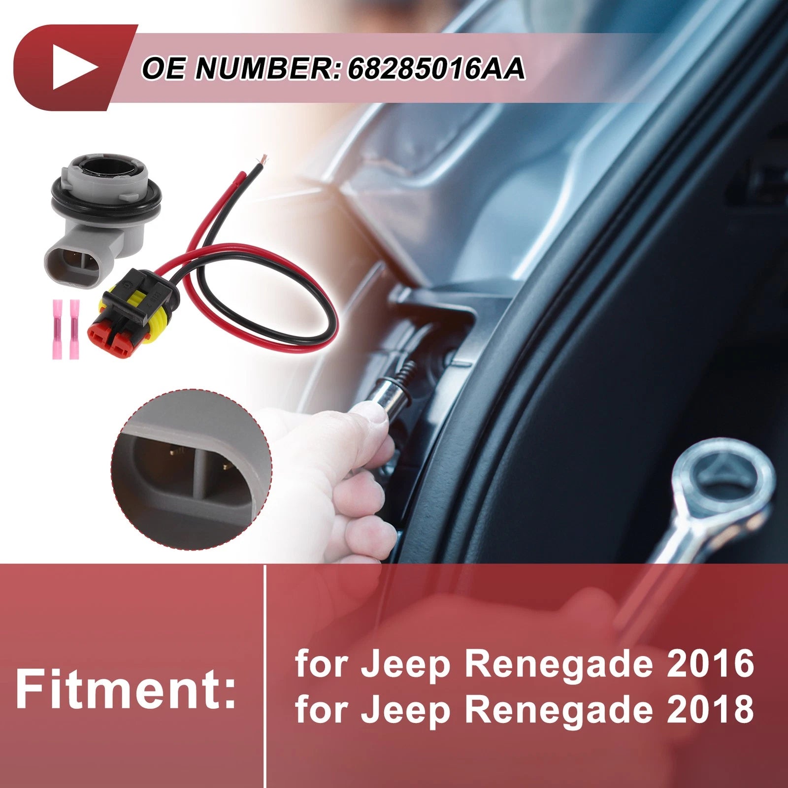 Tail Light Socket Wiring for Jeep Renegade (2016) No. 68285016AA