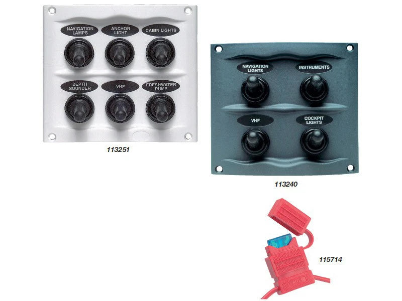 BEP 4 Way Fused Switch Panel for (12-24 Volt, IP56)
