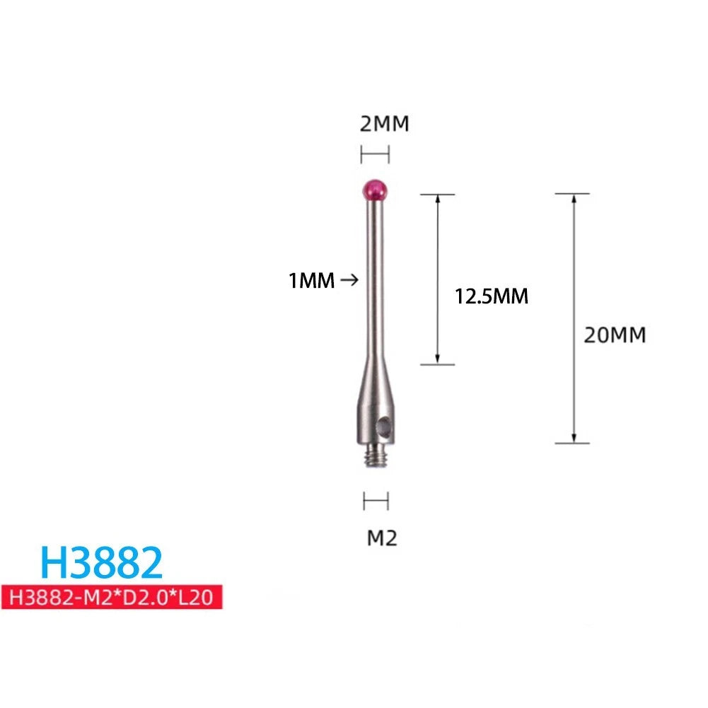 Non Magnetic Tungsten Steel Probe Stylus with M2 Thread for EDM Processes