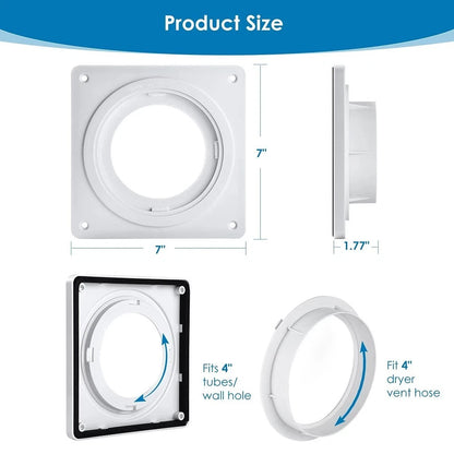 Dryer Vent Connector Kit for 4 Inch Tubes (Easy Installation)