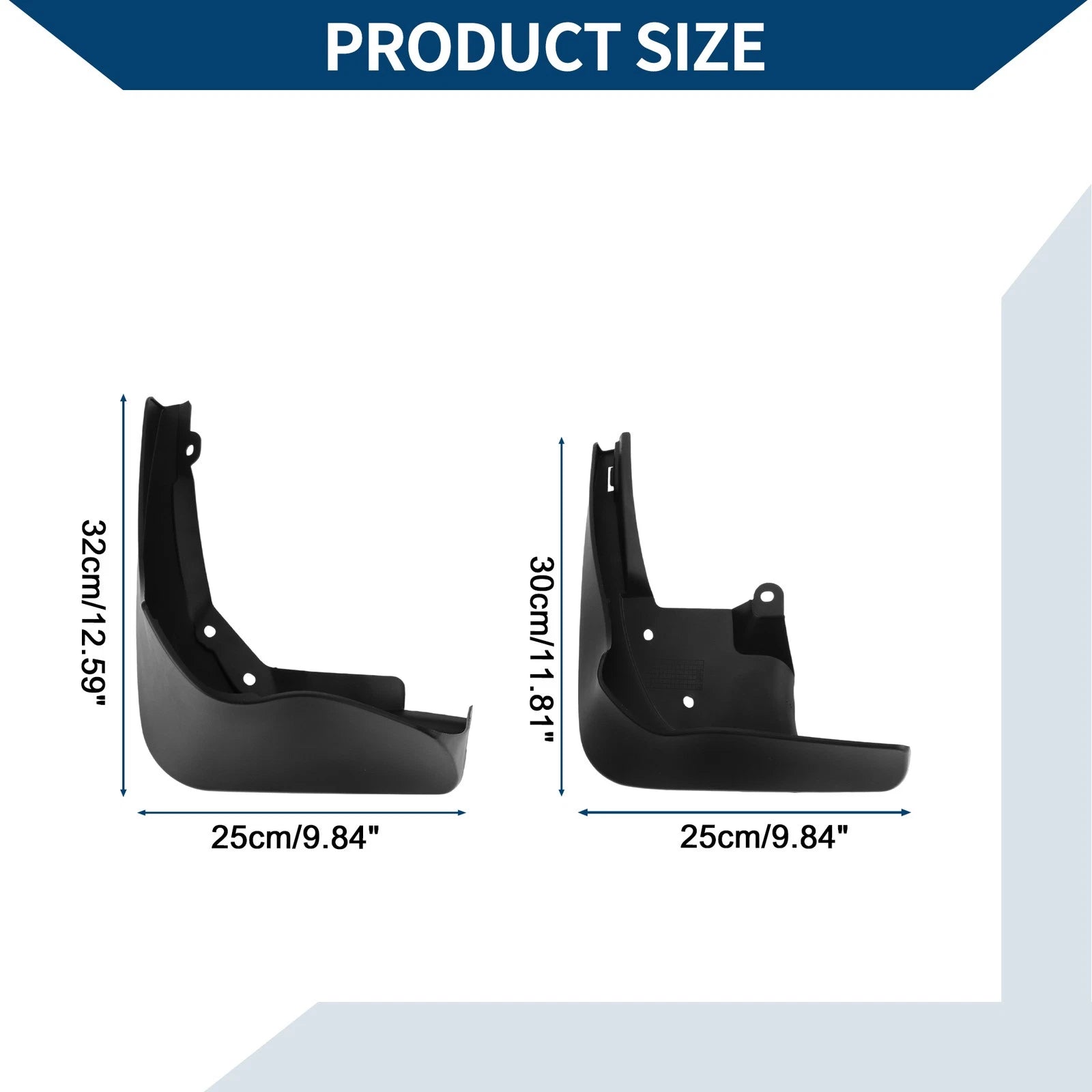 Mud Flaps Splash Guards Front Set for Mercedes-Benz S-Class Sport 4MATIC (2021–2022)