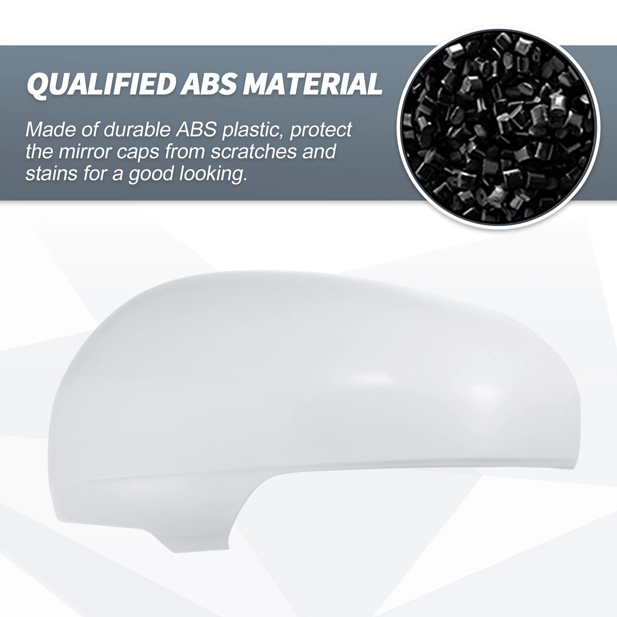 Left Side Rearview Mirror Cover Cap White for Toyota Prius (2010–2012)