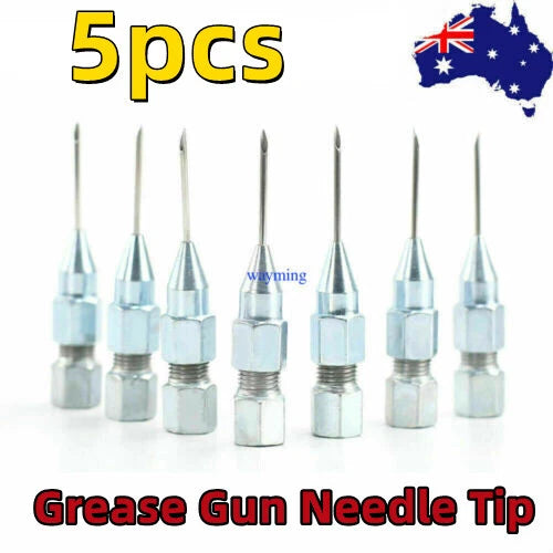 5PCS Grease Gun Needle Tips Nozzle for Universal Applications