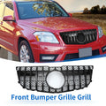 Front Upper Bumper Grille Grill for Mercedes-Benz GLK300 (2013–2015) Gloss Black