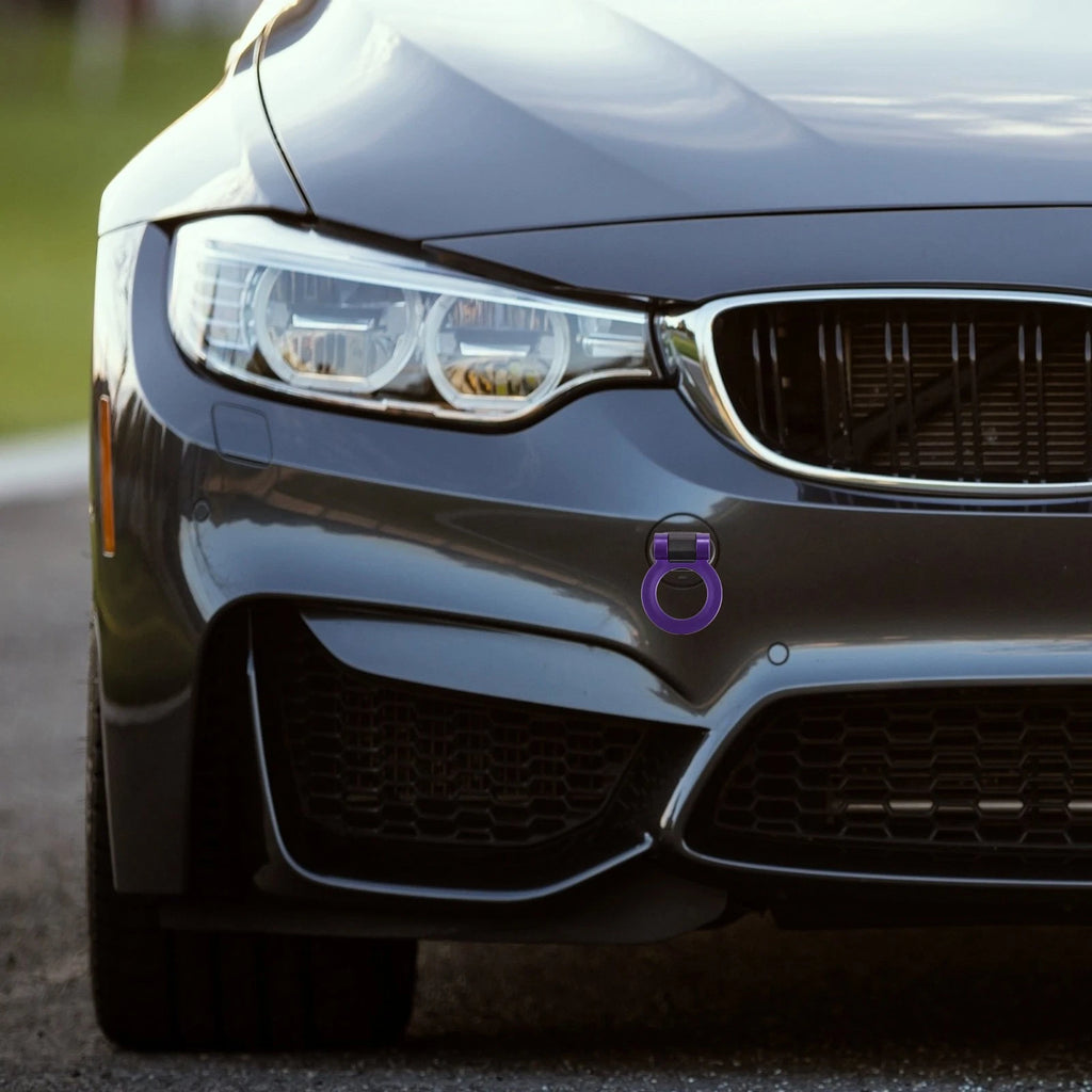 Tow Hook Decor Sticker O-Shaped Purple for Universal Trailer Bumper