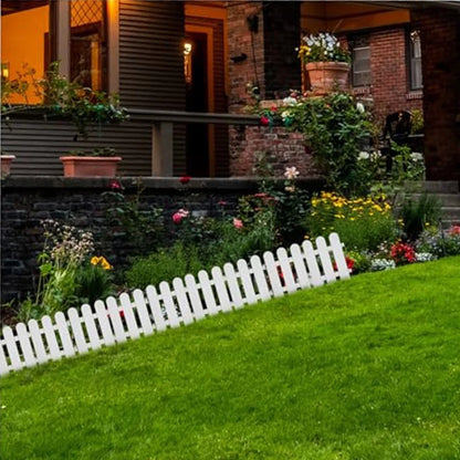 Plastic Garden Fence for Flowerbeds and Outdoor Path Edging