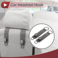 2 Pcs Universal Car Seat Headrest Hook for Hanging Purses (8.11"x1.85")