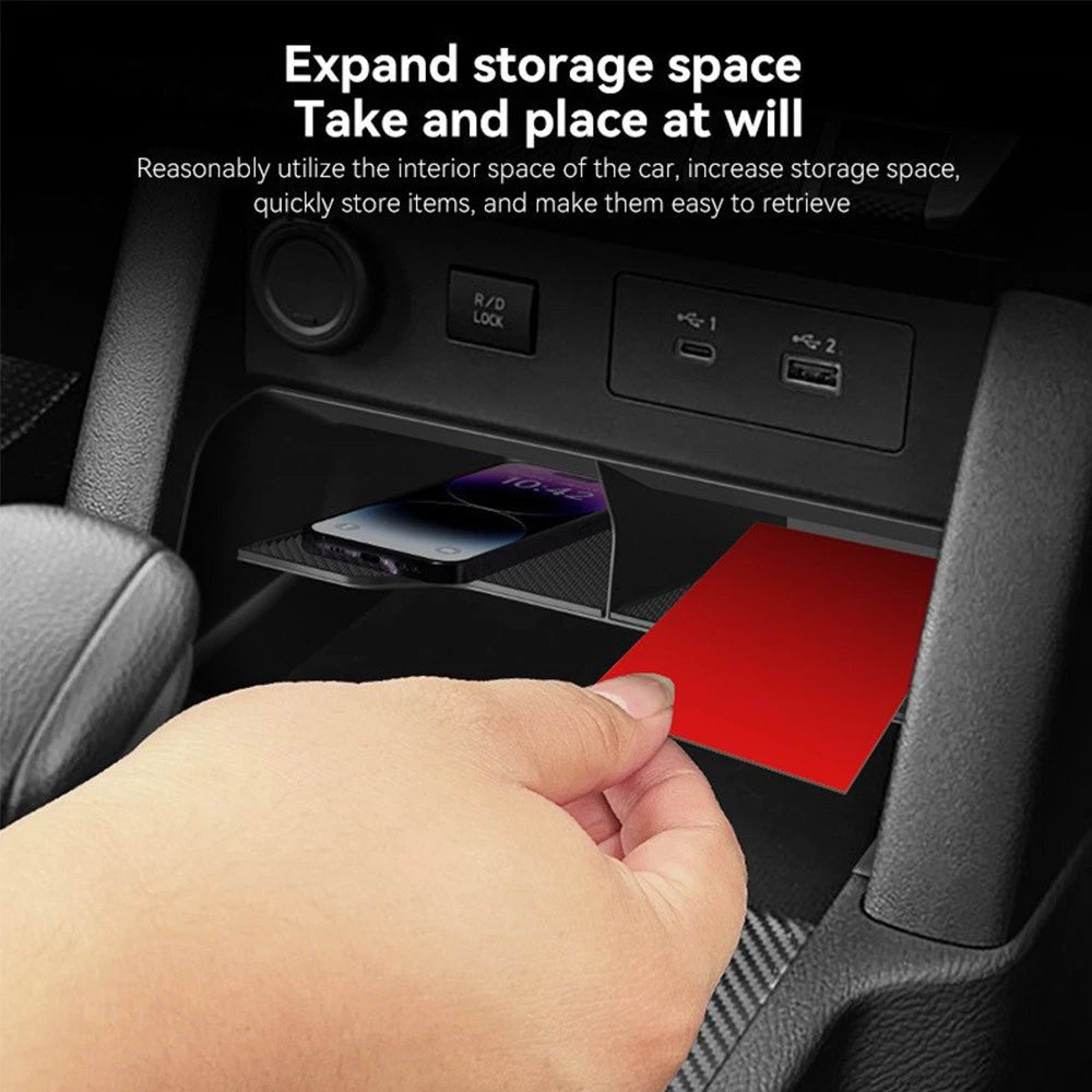 Armrest Hidden Storage Box Organizer Tray for Mitsubishi Triton (2024–2025)