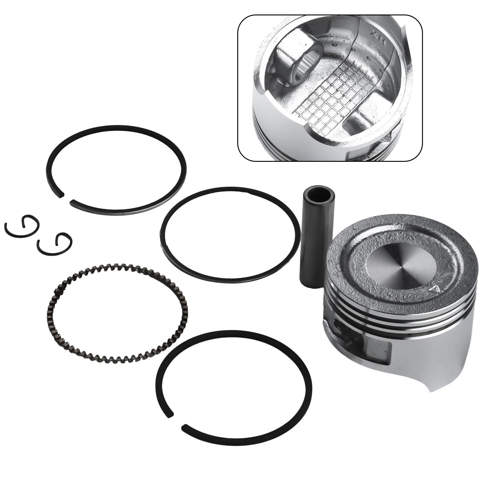 Piston Set with Rings, Gudgeon Pin & Circlips for GX120 Engine
