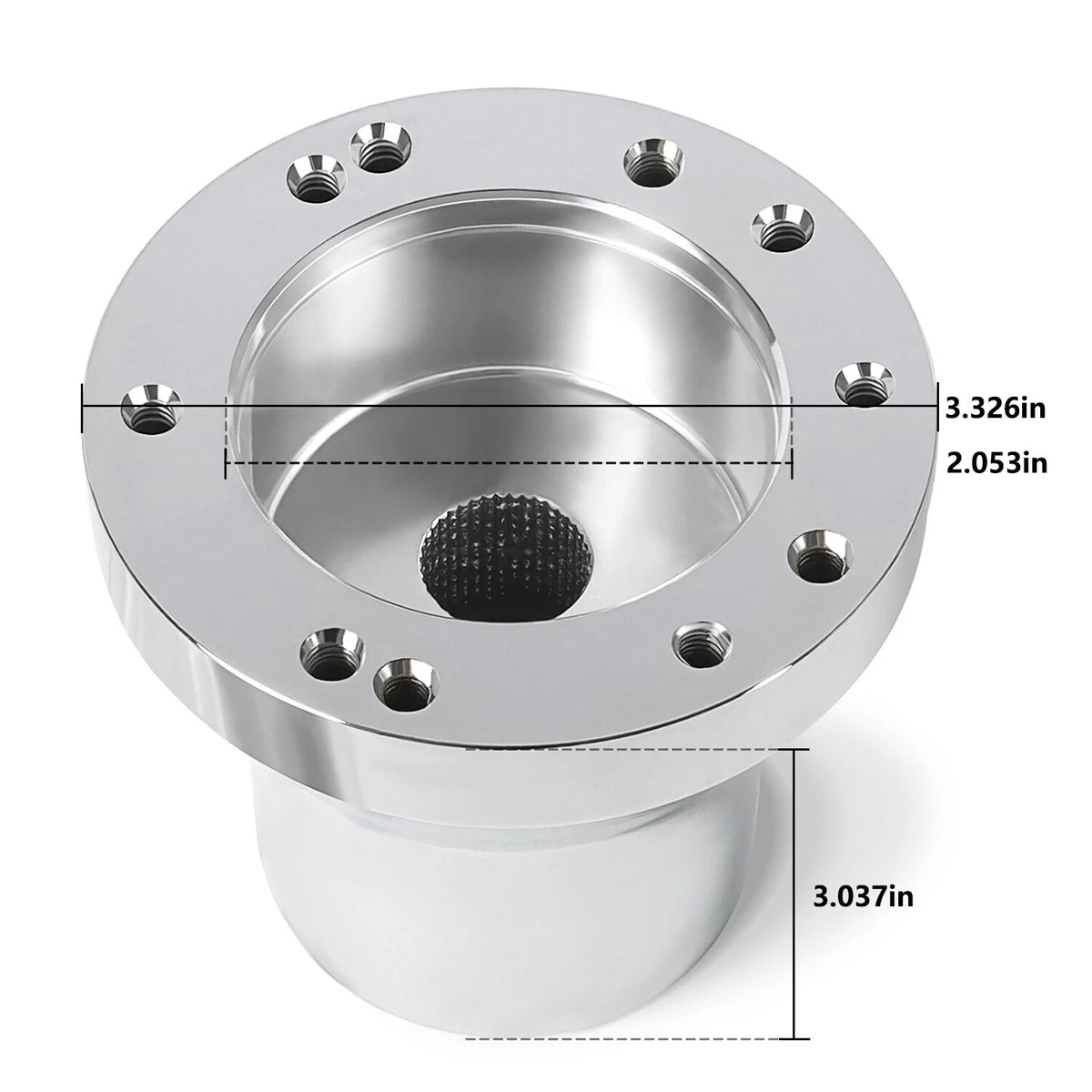 Chrome Steering Wheel Hub Adapter for EZGO RXV/TXT (1970–Up)