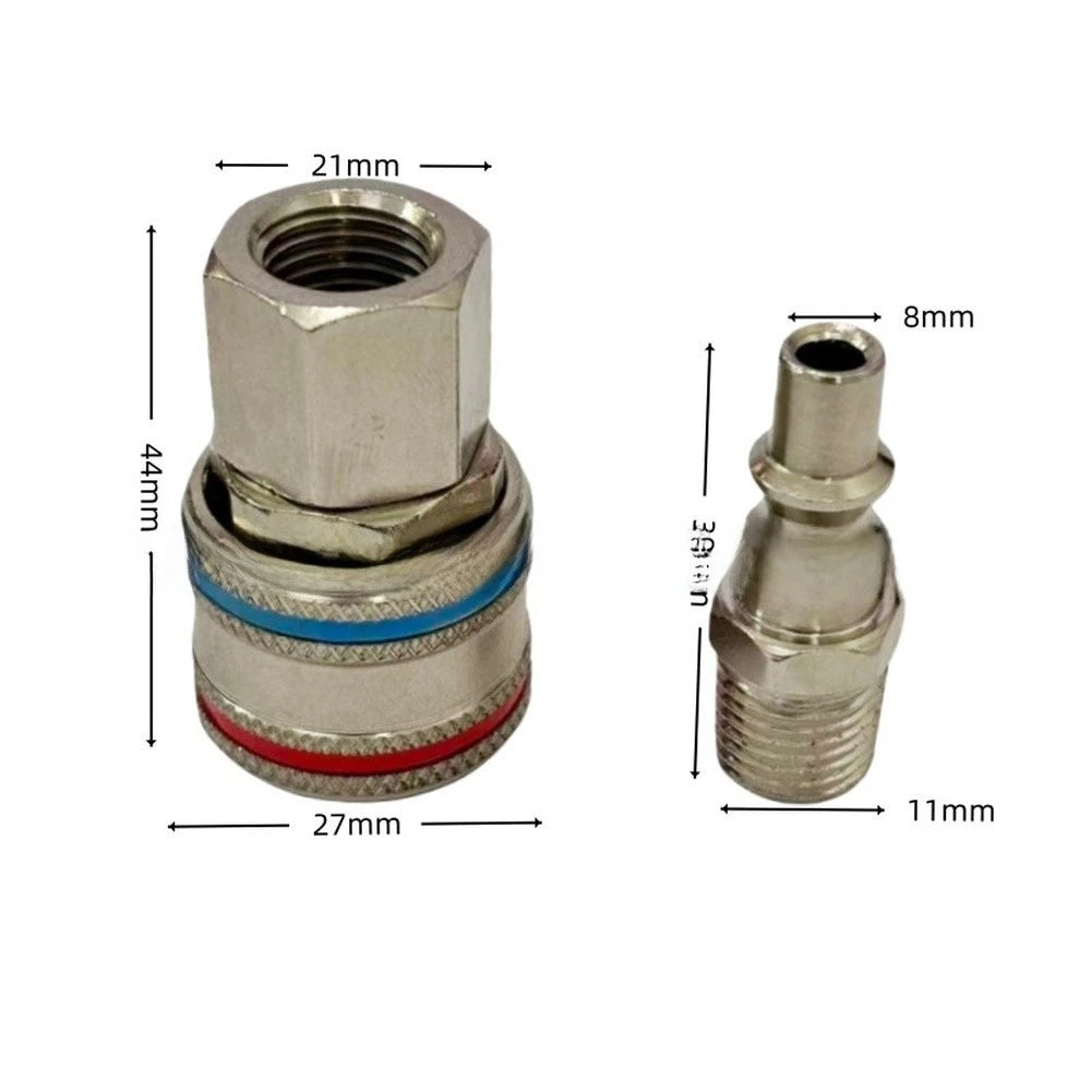 3X Air Compressor Hose Quick Coupler for Pneumatic Systems (14NPT)