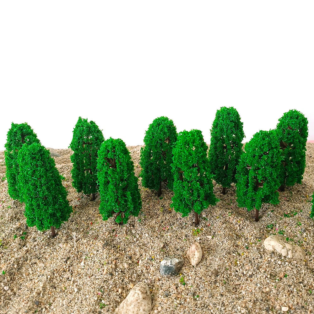 10Pc 3.14" Model Trees for Train Railway Diorama Landscape