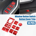14Pcs Window Switch Button Cover Trim Replacement for Toyota RAV4 (2019–2022)