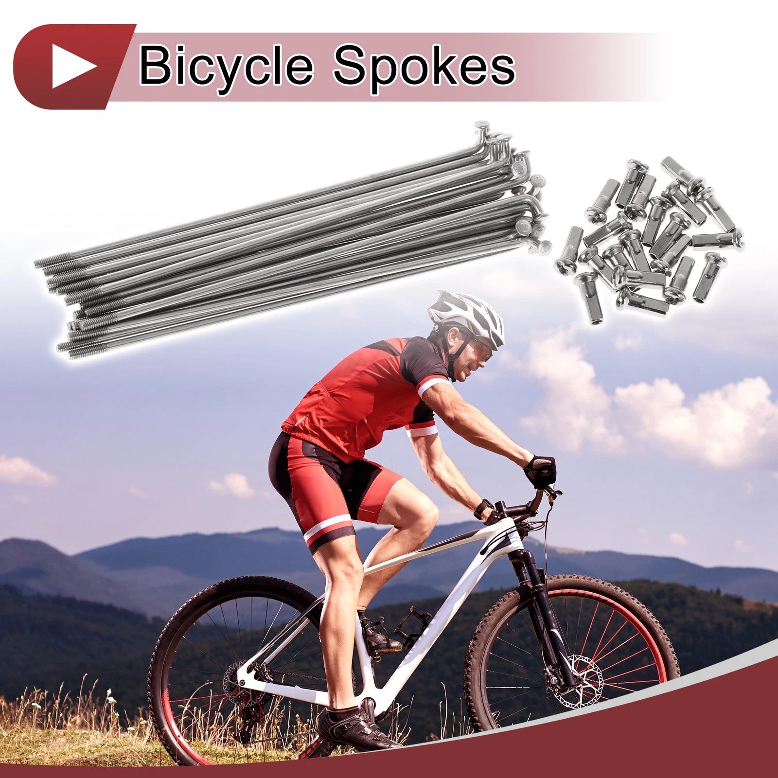 Bicycle Spokes 125mm Stainless Steel 20 Pack for 13G Wheels