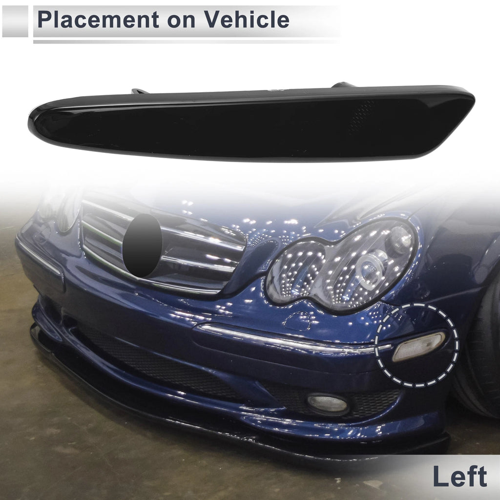 1 Pc Left Front Bumper Side Marker Light Cover for Chevy Corvette (2005–2012)