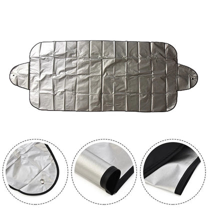 Windshield Cover for Car (2010–2023) - Foldable Front Rear Silver Ribbon
