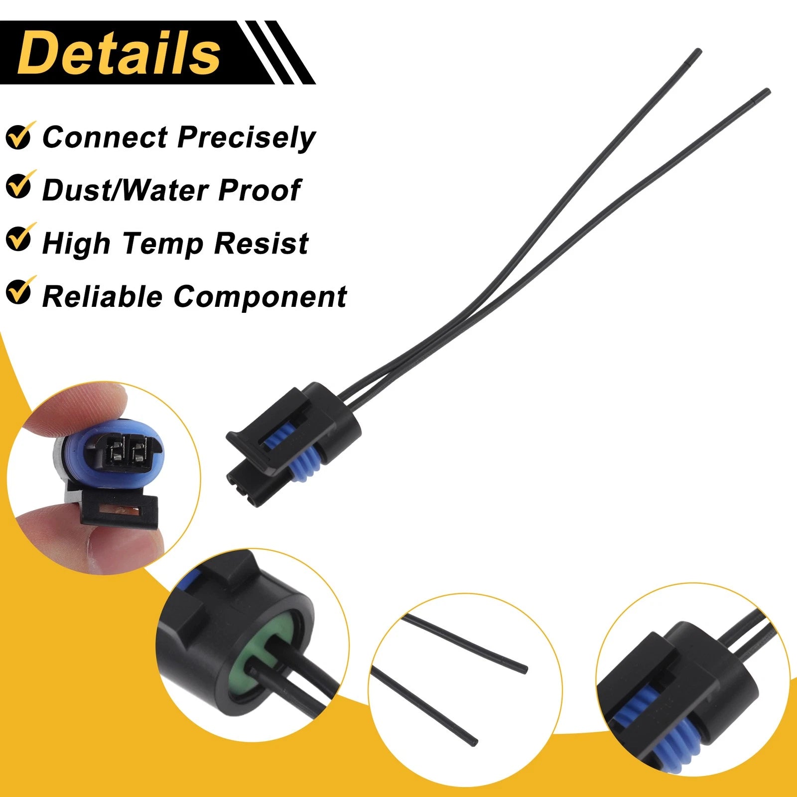 2X 2 Pin Temperature Sensor Connector Plug for Honda (1994–2001) No. 388862305