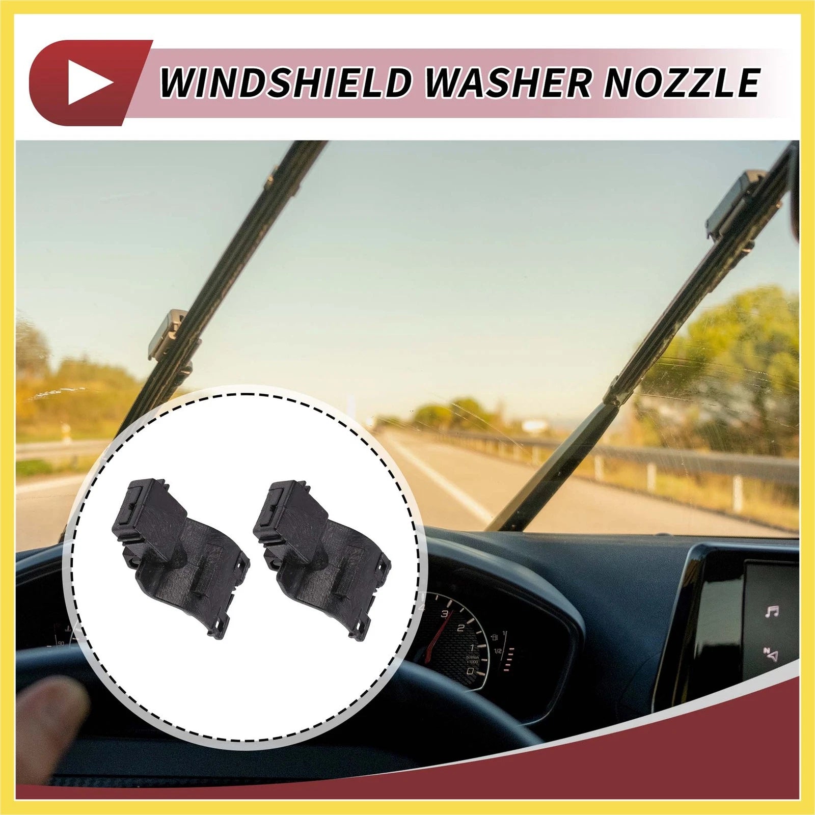 Front Windshield Washer Nozzle for Toyota Tacoma (2016–2023) Replacement