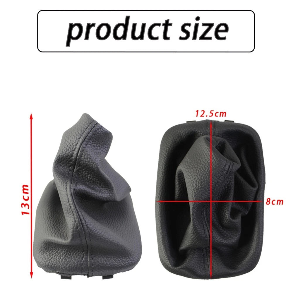 Black Leather-Effect Gear Shift Knob Cover for Kia Forte Koup (2010–2013)