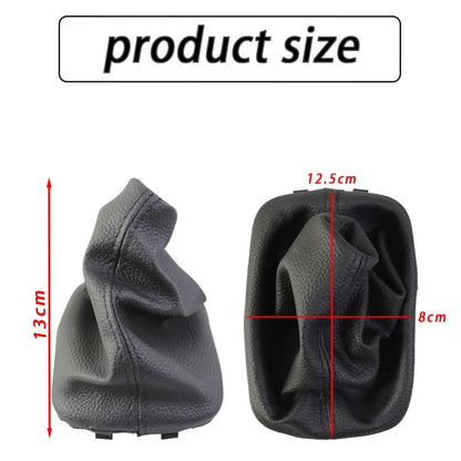 Black Leather-Effect Gear Shift Knob Cover for Kia Forte Koup (2010–2013)
