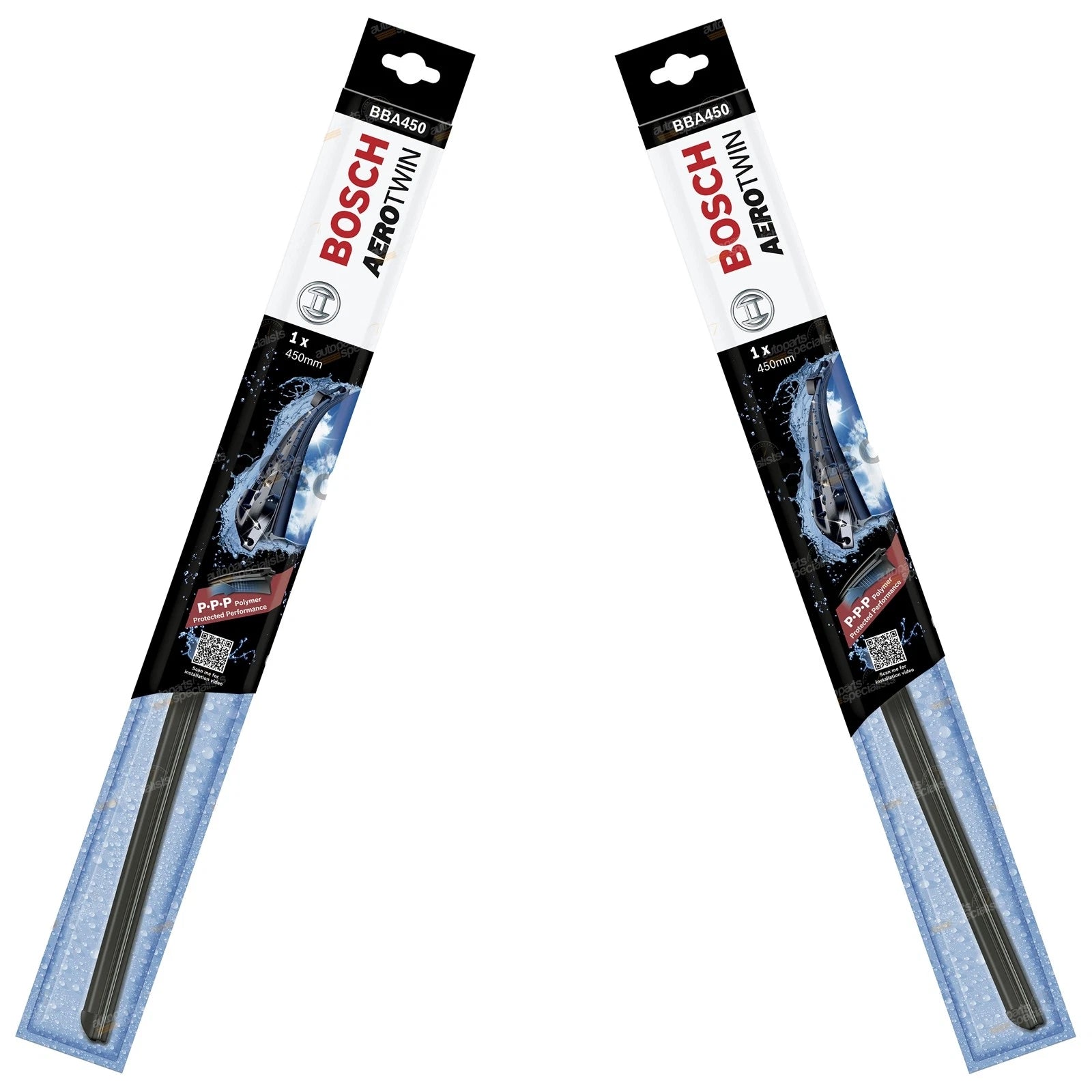 Front Pair Bosch Aerotwin Wiper Blades for Mazda E2500 (1997–2003)