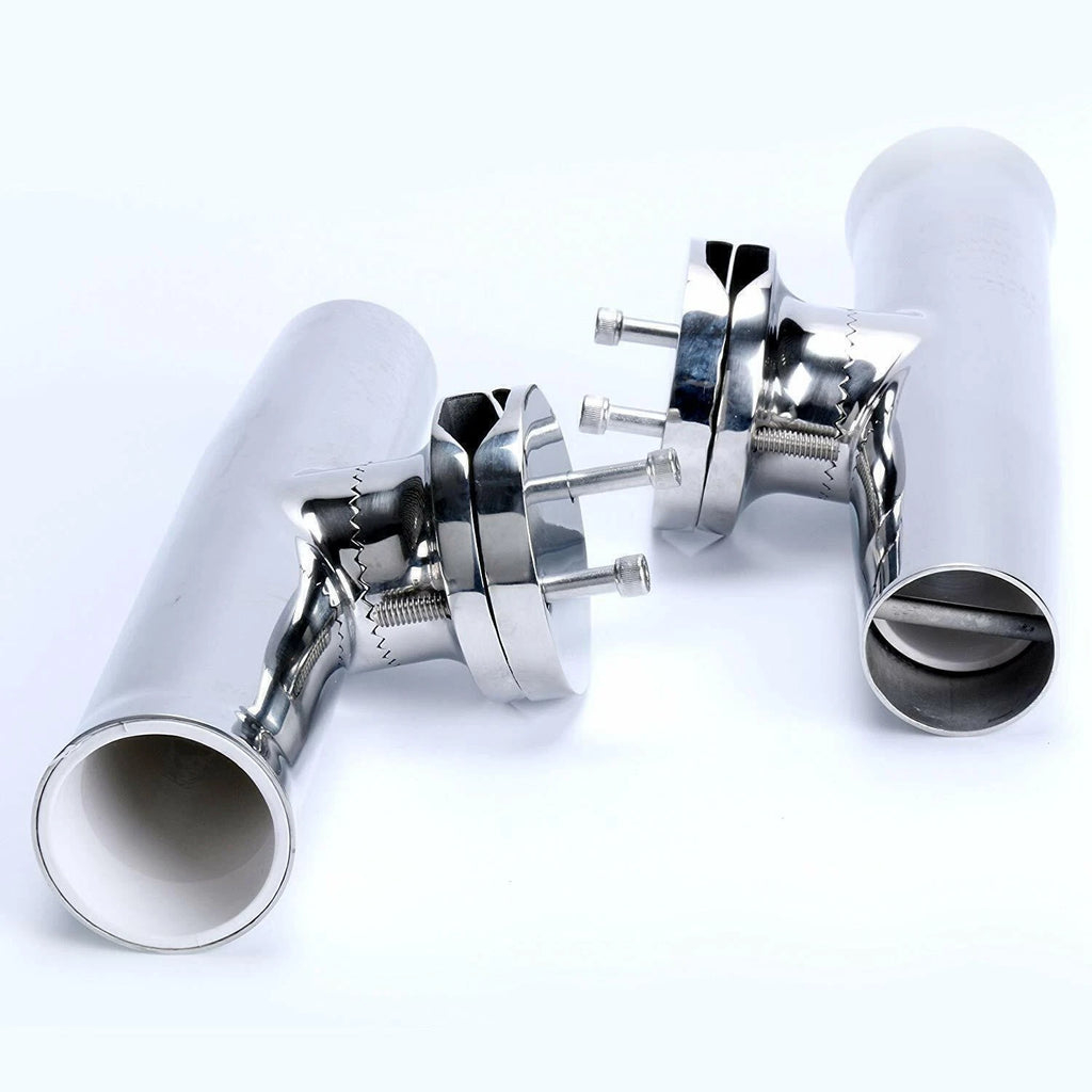 4X Stainless Steel Fishing Rod Holder Clamp for Boat 1-1/4" - 2"