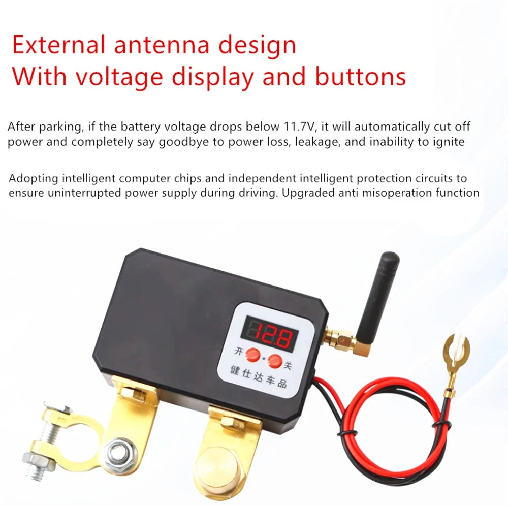 Universal Wireless Remote Control Button for Voltmeter Display