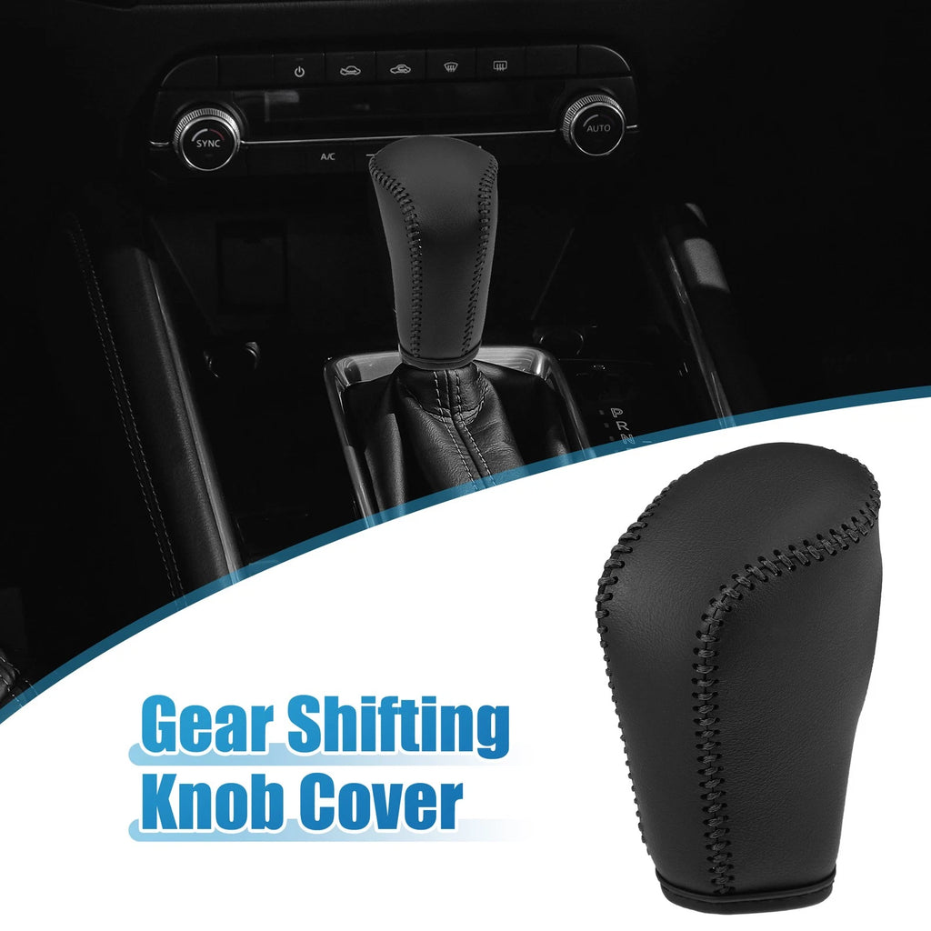 Gear Shifting Knob Cover Faux Leather Replacement for Mazda 3 Hatchback (2019-2021)