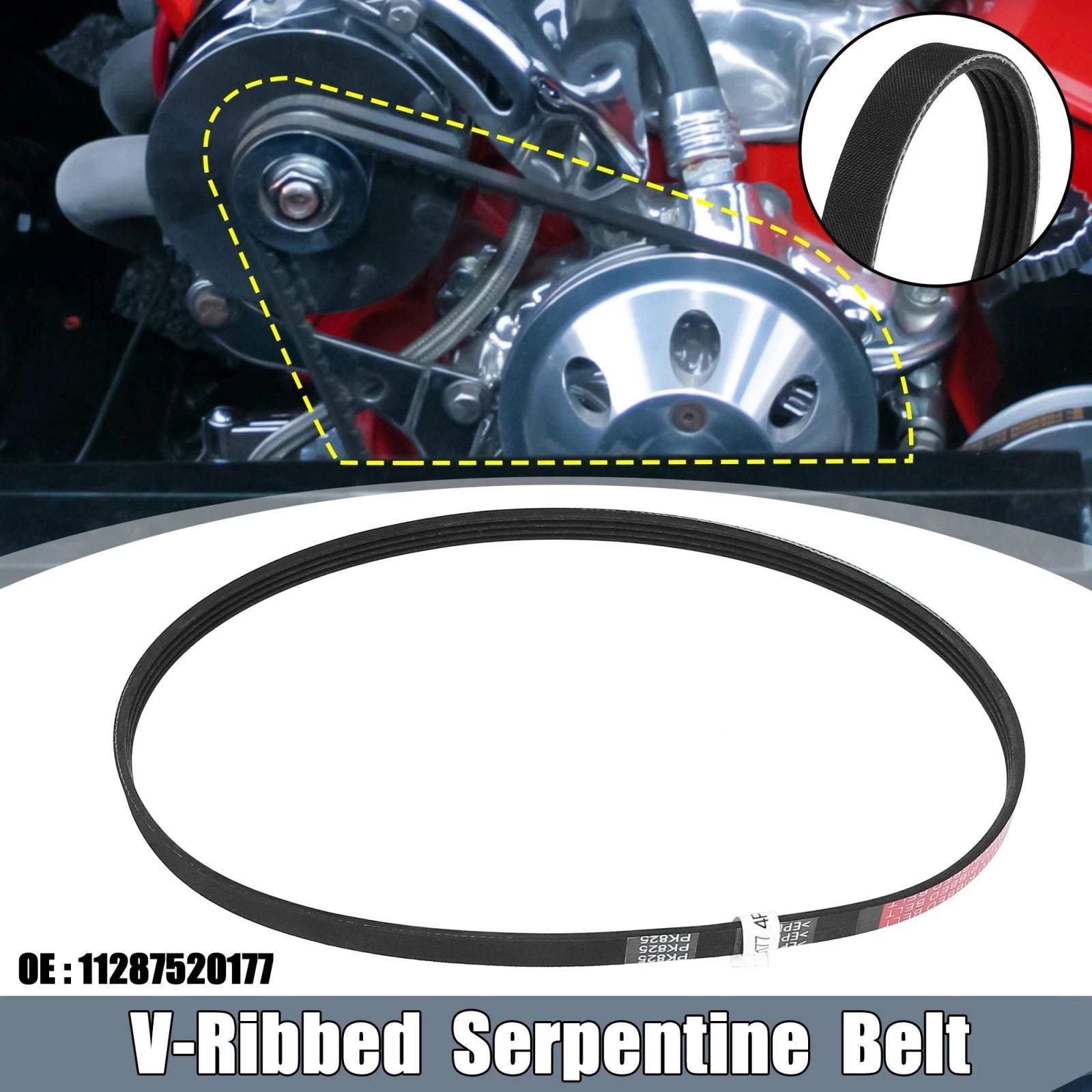 Serpentine Belt V-Ribbed Replacement for BMW 750i (2006–2008)