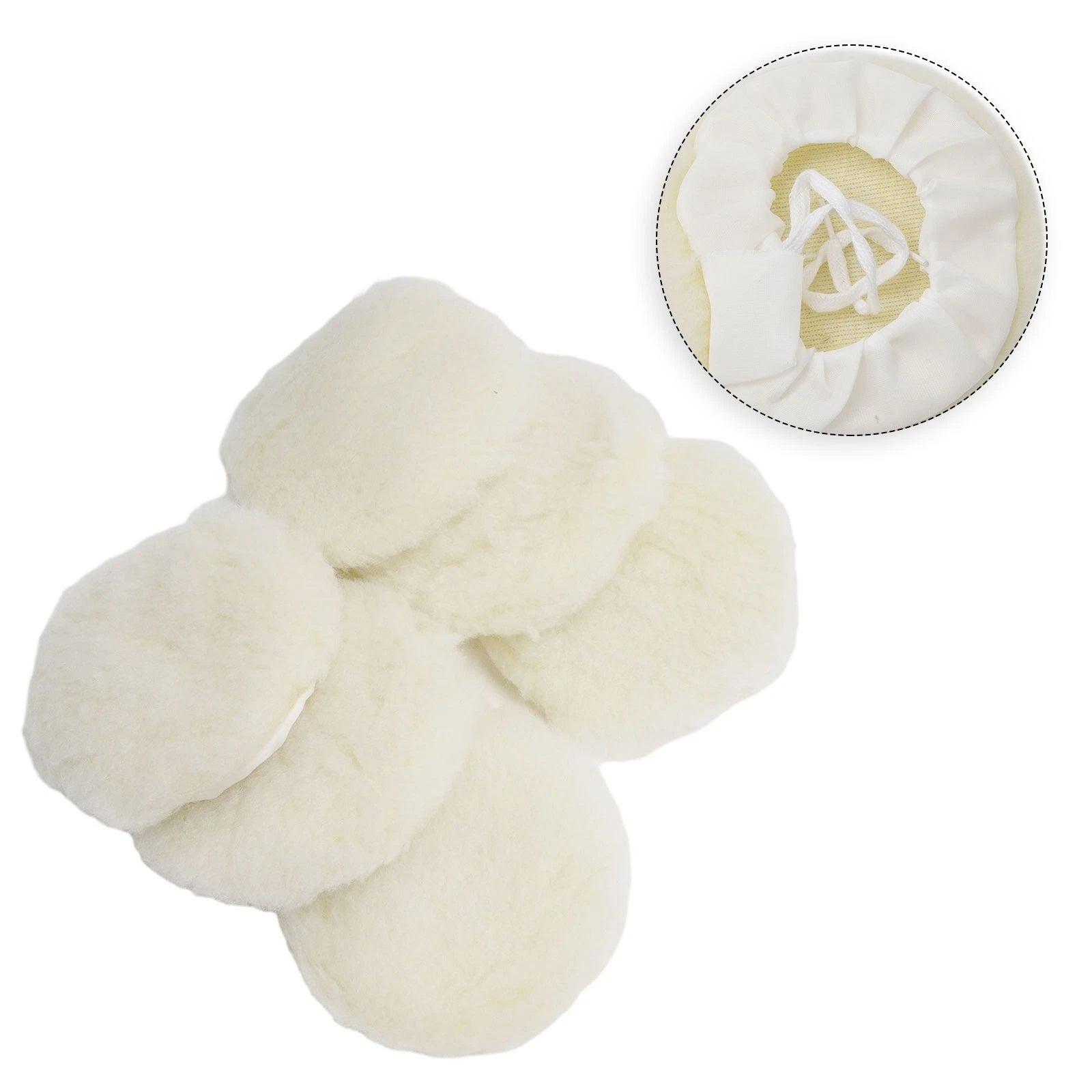 Set of 6 Soft Wool Buffing Polishing Pads for Car Buffer