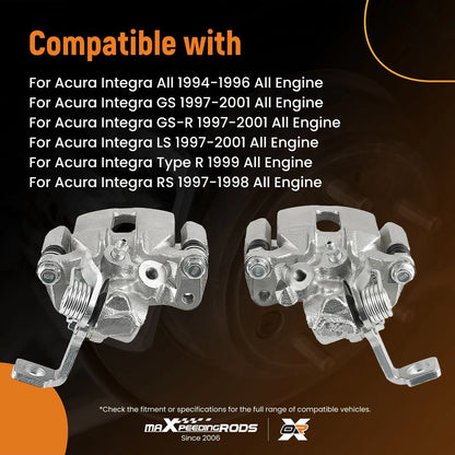 Brake Caliper Set of 2 for Honda Civic Acura Integra (1996–2000)