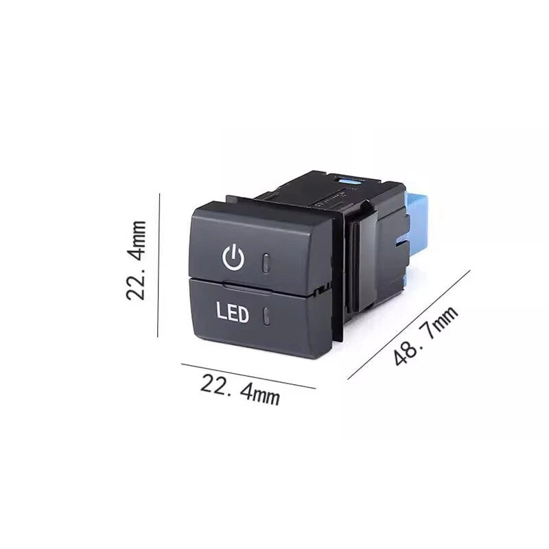 1x Black Dual Dashboard Switch Button w Harness for Toyota (Current Model)
