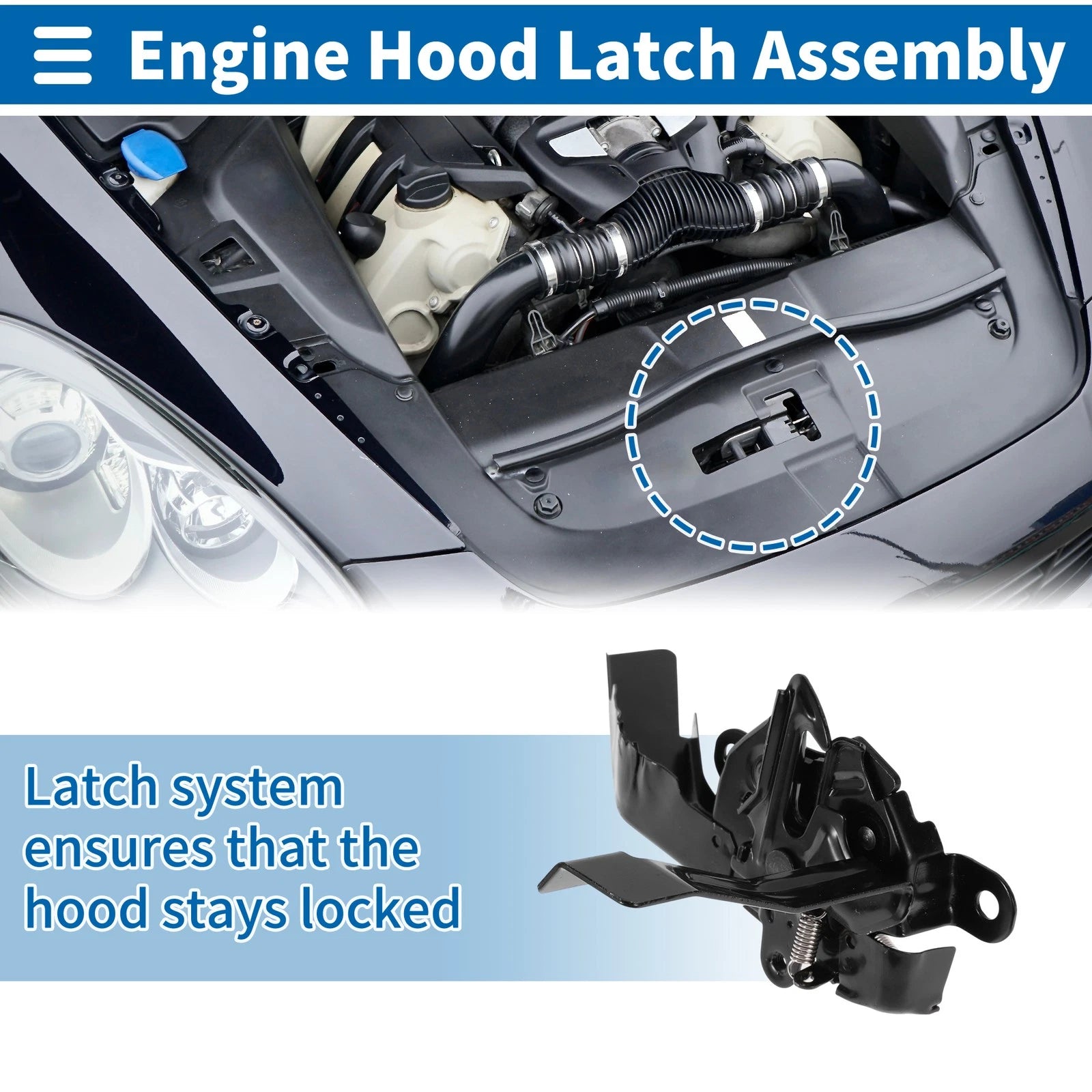 Hood Latch Assembly Replacement for Toyota Fortuner 2016–2022