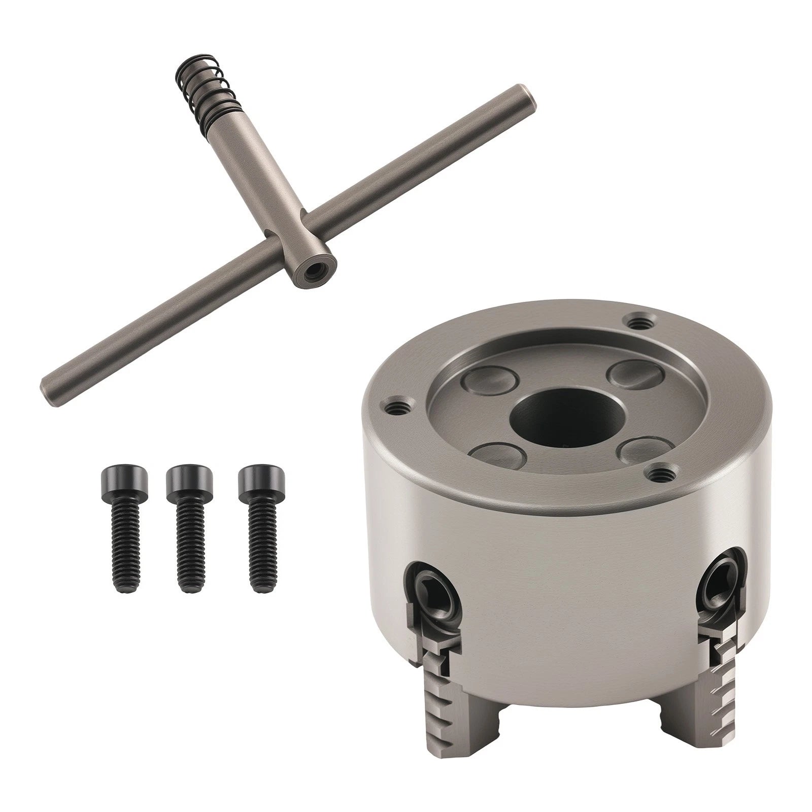 4 Jaw Self Centering Chuck for Lathe K72-80 (80mm, HT300)