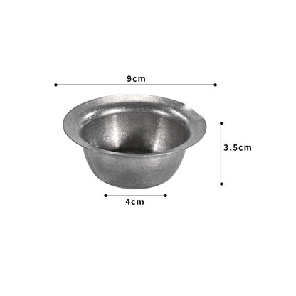 Hammered Finish 304 Stainless Steel Sauce Cup Dipping Bowl 9x3.5cm