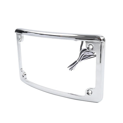 Rear License Plate Frame Bracket with Light for Harley Touring Glide